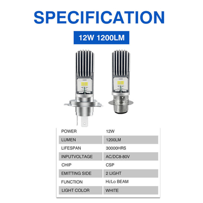 CSP H4 HS1 BA20D H6 H6M Motorbike Led Bulbs 12W P15D Led Headlight Bulb