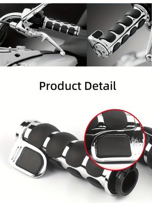 Motocross Handlebar Handle Bar End Motorcycle Hand Grips 25mm 1" for Harley Cruiser Chopper Custom Suzuki