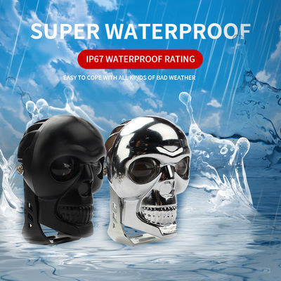 3inch  40W Dual Color Led Spotlight Auxillary Motorcycle External Spotlight Skull Motorcycle Headlight Fog Lamp