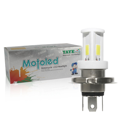 Faisceau avant de moto AC/DC 8-80V H4 HS1 BA20D H6 P15D H6M 18w 1800LM ampoule LED en céramique