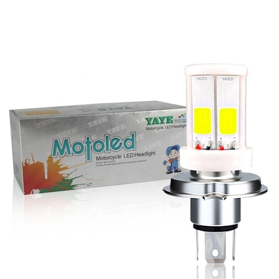 2400lm 50000 heures H4 HS1 BA20D H6 P15D H6M 4 COB Tête LED en céramique ampoule de brouillard