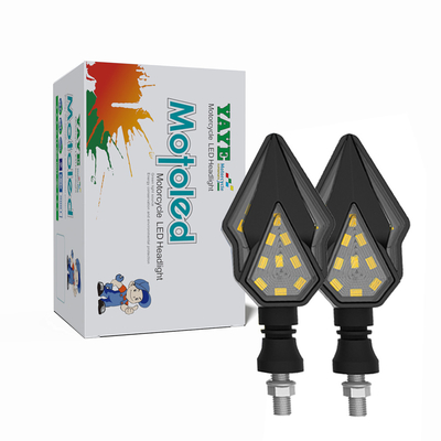 Blanc / bleu / rouge / jaune LED arrière de la queue tournant lumière pour le feu de direction universel 10 mm