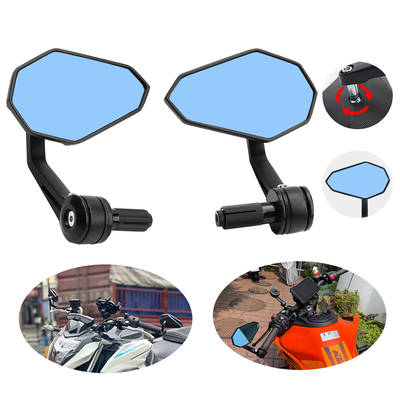 Miroir à poignée en forme de diamant Adapté à une poignée de 22 mm Largeur de la poignée de la moto Rétroviseur Miroir de la moto Accessoires universels
