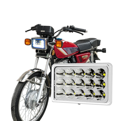 YAYE CG125 phare LED 12 puce DC12V Blanc bleu DRL lumière de moto