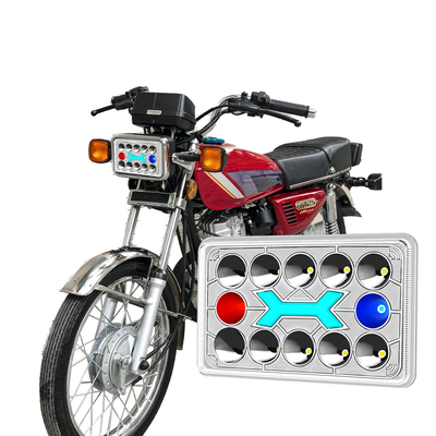 Phare LED CG125 DC12V Blanc Faisceau Hi Lo avec DRL Rouge Bleu